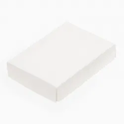 6 Choc Gloss White Folding Lid